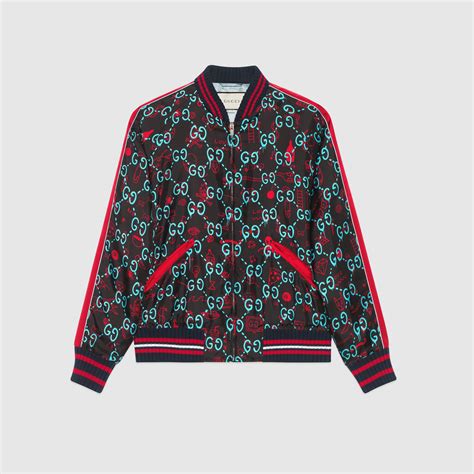 gucci bee bomber|Gucci ghost bomber.